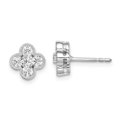 Diamond Vs/Si, D E F, Bloom Post Earrings 14k White Gold True Origin Lab Grown EM6346-074-WLD, MPN:…