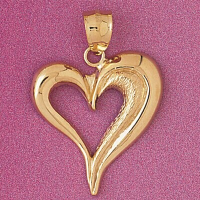 Dazzlers Jewelry Heart Pendant Necklace Charm Bracelet in Yellow, White or Rose Gold 4038, MPN: DZ-…