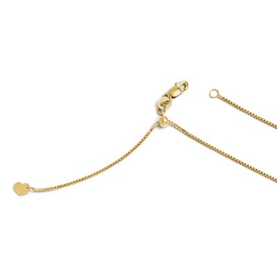 Leslie&#39;s Adjustable Box Chain 22 Inch - 10k Gold HB-5190-22, MPN: 5190-22, 886774543024