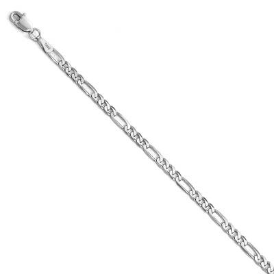 Leslie&#39;s 3.0mm Flat Figaro Chain 8 Inch 14k White Gold HB-1300-8, MPN: 1300-8, 191101849183