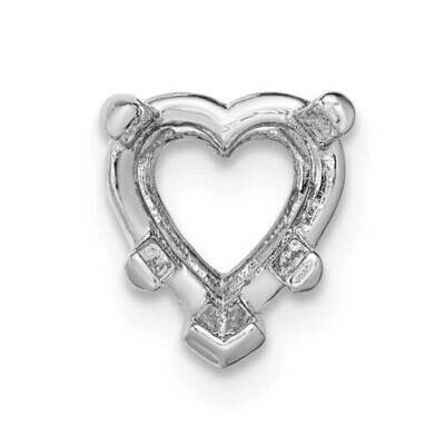 Heart 3-Prong 5.0mm Setting 14k White Gold WG2630-5, MPN: WG2630-6,