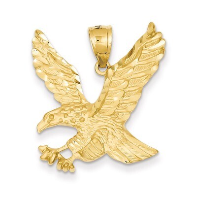 Satin Diamond-cut Eagle Pendant 14k Gold C2423, MPN: C2423, 883957857503