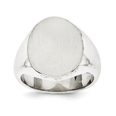 Signet Ring 14k White Gold RS551, MPN: RS551, 883957483825