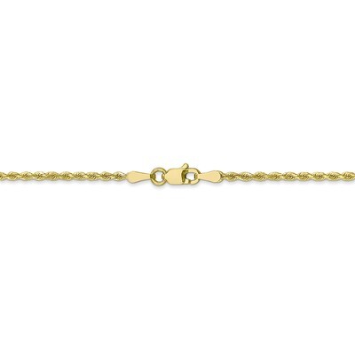 Leslie&#39;s 22 Inch 2.00mm Diamond Cut Rope Chain 10k Gold HB-8001-22, MPN: 8001-22, 191101739972