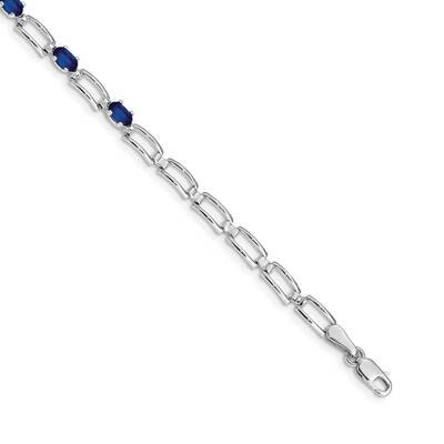 Sapphire Bracelet 14k White Gold BM4752-SA-001-WA, MPN: BM4752-SA-001-WA, 883957550442