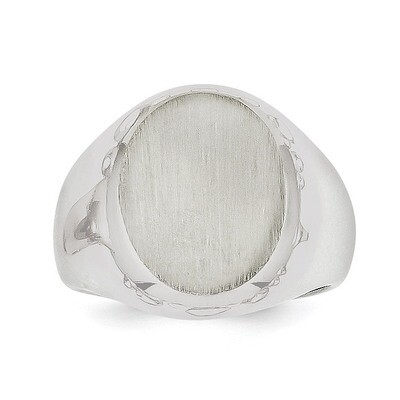 Signet Ring 14k White Gold RS544, MPN: RS544, 883957410975