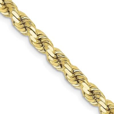 4.25mm Diamond-Cut Rope Chain 18 Inch 10k Gold 10K033-18, MPN: 10K033-18, 191101726743