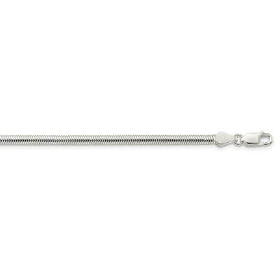 3.5mm 6-Sided Oval Snake Chain 20 Inch Sterling Silver QFS23-20, MPN: QFS23-20,