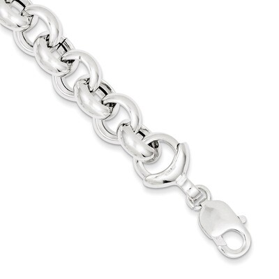 7.75 Inch Link Bracelet Sterling Silver Fancy QG1554-7.75, MPN: QG1554-7.75, 883957947785