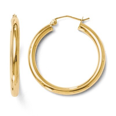 Leslie&#39;s Polished 3mm Hoop Earrings - 14k Gold HB-242, MPN: 242, 886774568973