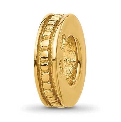 Gold-plated Spacer Bead Sterling Silver QRS127GP, MPN: QRS127GP,