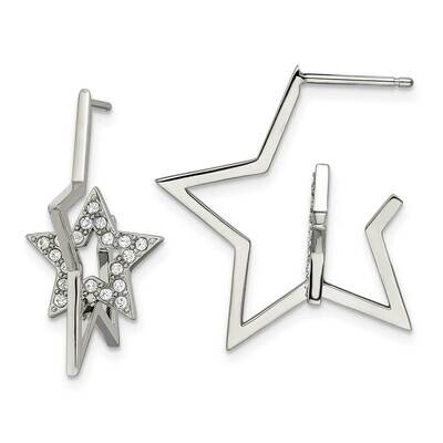 Swarovski Crystal Stars Post Earrings Stainless Steel Polished SRE1440, MPN: SRE1440, 191101867798