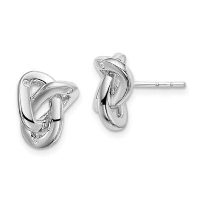 White Ice .035Ct. Diamond Earrings Sterling Silver QW478, MPN: QW478, 191101479458