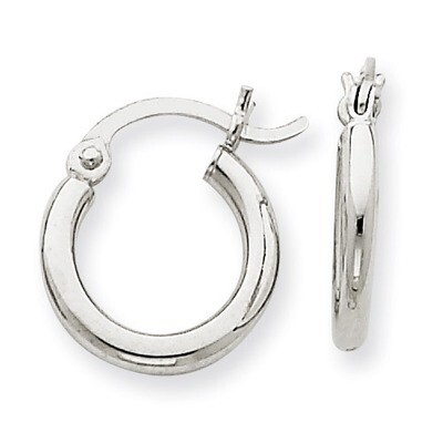 Lightweight Hoop Earrings 14k White Gold T830L, MPN: T830L, 883957286440