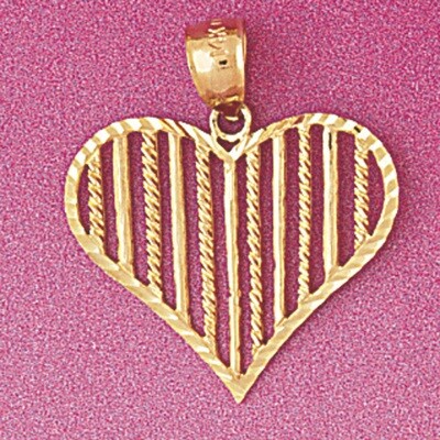 Dazzlers Jewelry Heart Pendant Necklace Charm Bracelet in Yellow, White or Rose Gold 3799, MPN: DZ-…