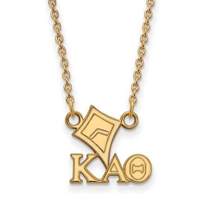 Kappa Alpha Theta Extra Small Pendant with 18 Inch Chain Gold-plated Silver GP039KAT-18, MPN: GP039…