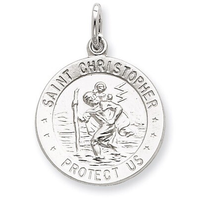 Saint Christopher Medal Sterling Silver QC5612, MPN: QC5612, 886774583341