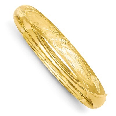 5/16 Florentine Engraved Hinged Bangle Bracelet 14k Gold FE5/16, MPN: FE5/16, 886774095967