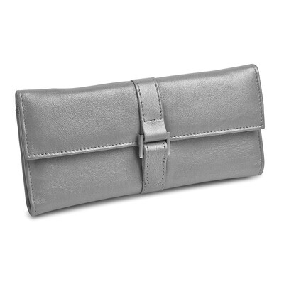 Silver Leather Snap Buckle Jewelry Wallet GM17720, MPN: GM17720, 191101878015