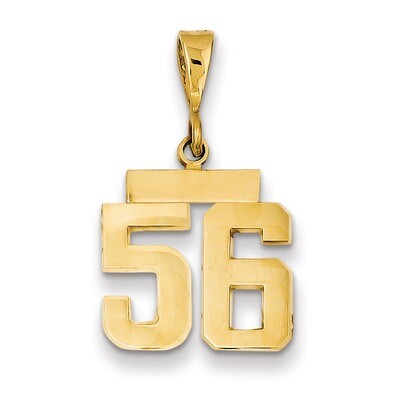 Number 56 Charm 14k Gold Small Polished SP56, MPN: SP56, 883957141336