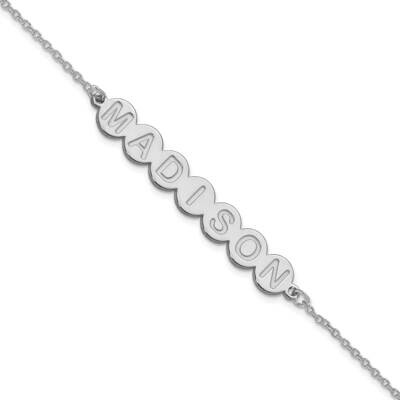 7 Letter Bubble Bracelet 7.5 Inch 10k White Gold 10XNA1310W, MPN: 10XNA1310W,