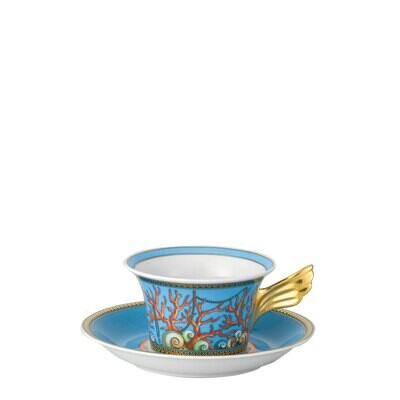Versace La Mer Tea Cup and Saucer 6 1/3 Inch 7 oz., MPN: 19300-409608-14640, 790955082205