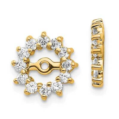 Earring Jacket 14k Gold AA Diamond EJM5323-050-YA, MPN: EJM5323-050-YA, 883957499444