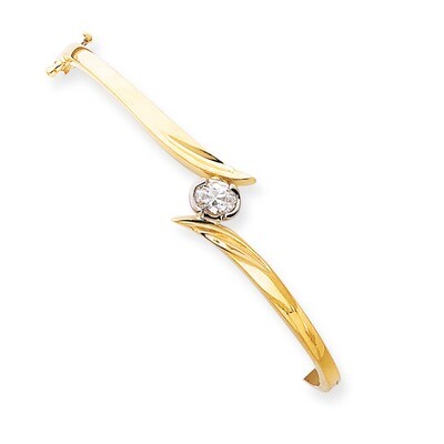 Bangle Bracelet Mounting 14k Two-Tone Gold XB268, MPN: XB268,