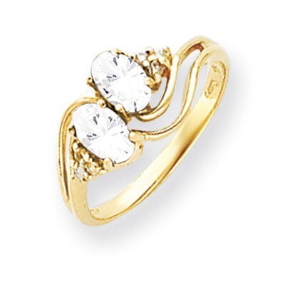 Cubic Zirconia Diamond Ring 14k Gold 6x4mm Oval Y4617CZ/A, MPN: Y4617CZ/A, 883957457574