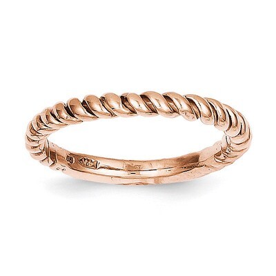 Polished Twisted Band 14k Rose Gold D907, MPN: D907, 886774094304