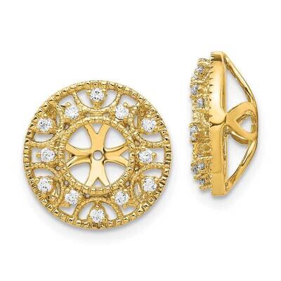 Earring Jacket 14k Gold Fancy Diamond EJM5302-025-YA, MPN: EJM5302-025-YA, 191101388927