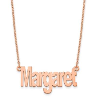 Small Name Plate Necklace Sterling Silver Rose-plated XNA1262RP, MPN: XNA1262RP,