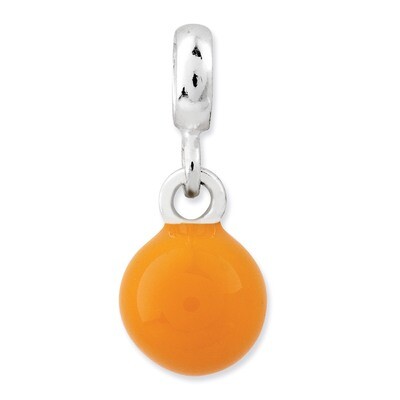 Yellow Enameled Bead Enhancer Sterling Silver QN118, MPN: QN118, 191101278907