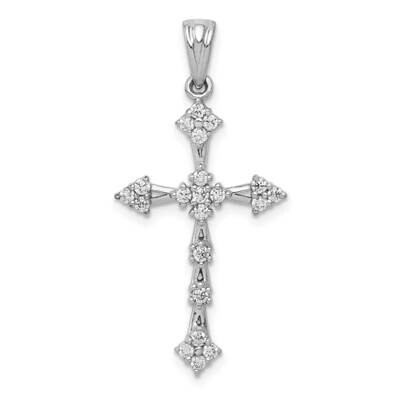 1/4Ct. Diamond Cross Pendant 14k White Gold PM5068-025-WA, MPN: PM5068-025-WA, 883957513997