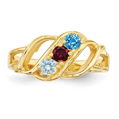 Genuine 3 Stone Mother&#39;S Ring 14k Gold XMR5/3GY, MPN: XMR5_3, 883957523989