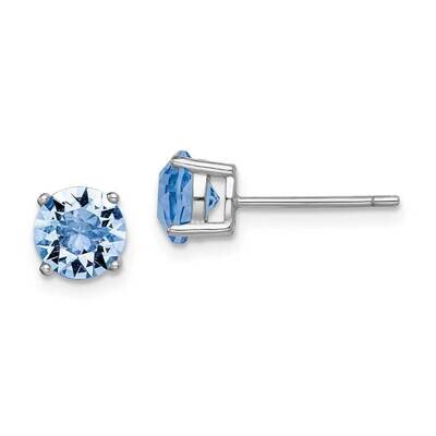 Light Blue Swarovski Crystal Birthstone Earr Sterling Silver Rhodium-plated QE14067DEC, MPN: QE1406…