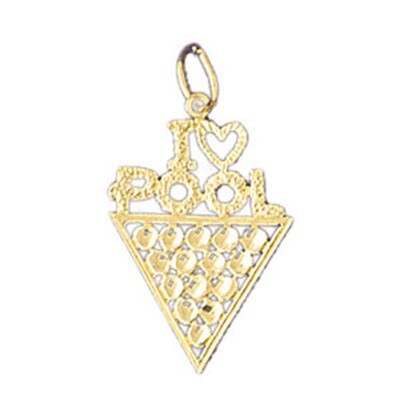 Dazzlers Jewelry I Love Pool Pendant Necklace Charm Bracelet in Yellow, White or Rose Gold 10803, M…