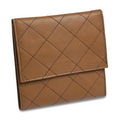 Tan Leather Quilted Jewelry Folder GM17728, MPN: GM17728, 191101877780