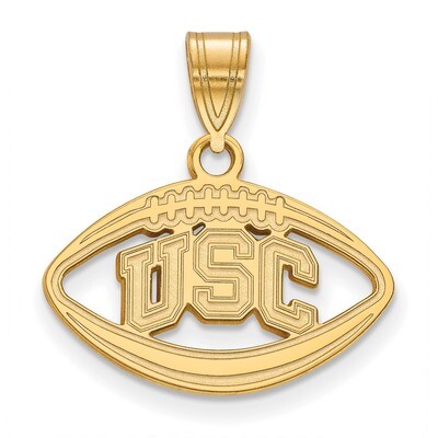 University of Southern California Pendant in Football Gold-plated Sterling Silver GP035USC, MPN: GP…