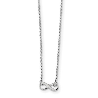 2 inch Extender Infinity Necklace 16 Inch Sterling Silver Rhodium-plated QG4394-16, MPN: QG4394-16,…