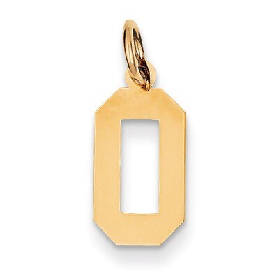 Small Polished Number 0 Charm 14k Gold LS00, MPN: LS00, 886774102238