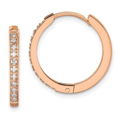 Rose Ip with Preciosa Crystal Hinged Hoop Earrings Stainless Steel Polished SRE1522, MPN: SRE1522, …