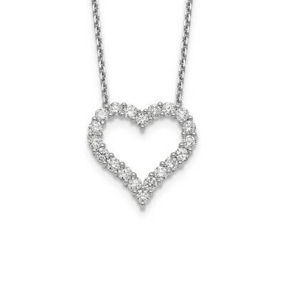 Heart Pendant with Chain 14k White Gold PM1001-150-WA, MPN: PM1001-150-WLD, 191101806117