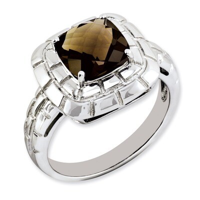 Smoky Quartz Ring Sterling Silver QR3171SQ, MPN: QR3171SQ, 883957363110