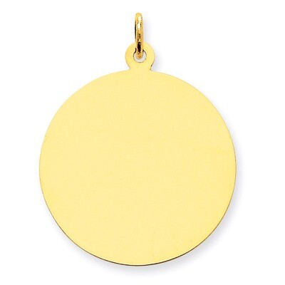 Plain .013 Gauge Circular Engravable Disc Charm 10k Gold 10XM140/13, MPN: 10XM140/13, 886774085814