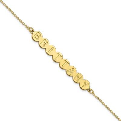 8 Letter Bubble Bracelet 7.5 Inch 10k Gold 10XNA1309Y, MPN: 10XNA1309Y, 196904159934