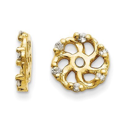 Earring Jacket 14k Gold AA Quality Diamond XJ7AA, MPN: XJ7AA, 883957115849