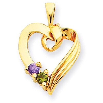 2 Birthstones Family Pendant 14k Yellow Gold XMP52/2, MPN: XMP52/2, 883957485829