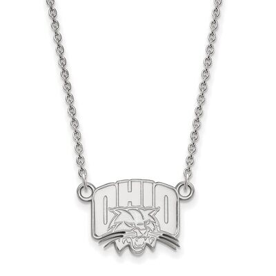 Ohio University Small Pendant with Chain Necklace 10k White Gold 1W011OU-18, MPN: 1W011OU-18, 88677…