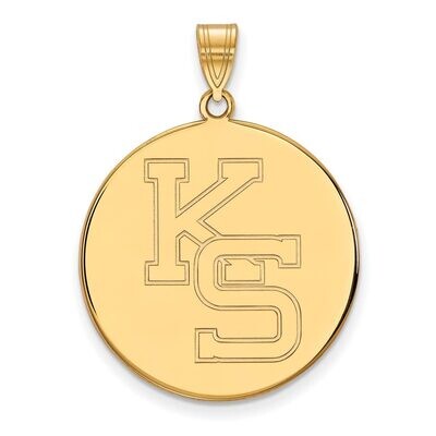 Kansas State University x-Large Disc Pendant 14k Yellow Gold 4Y069KSU, MPN: 4Y069KSU, 886774887371